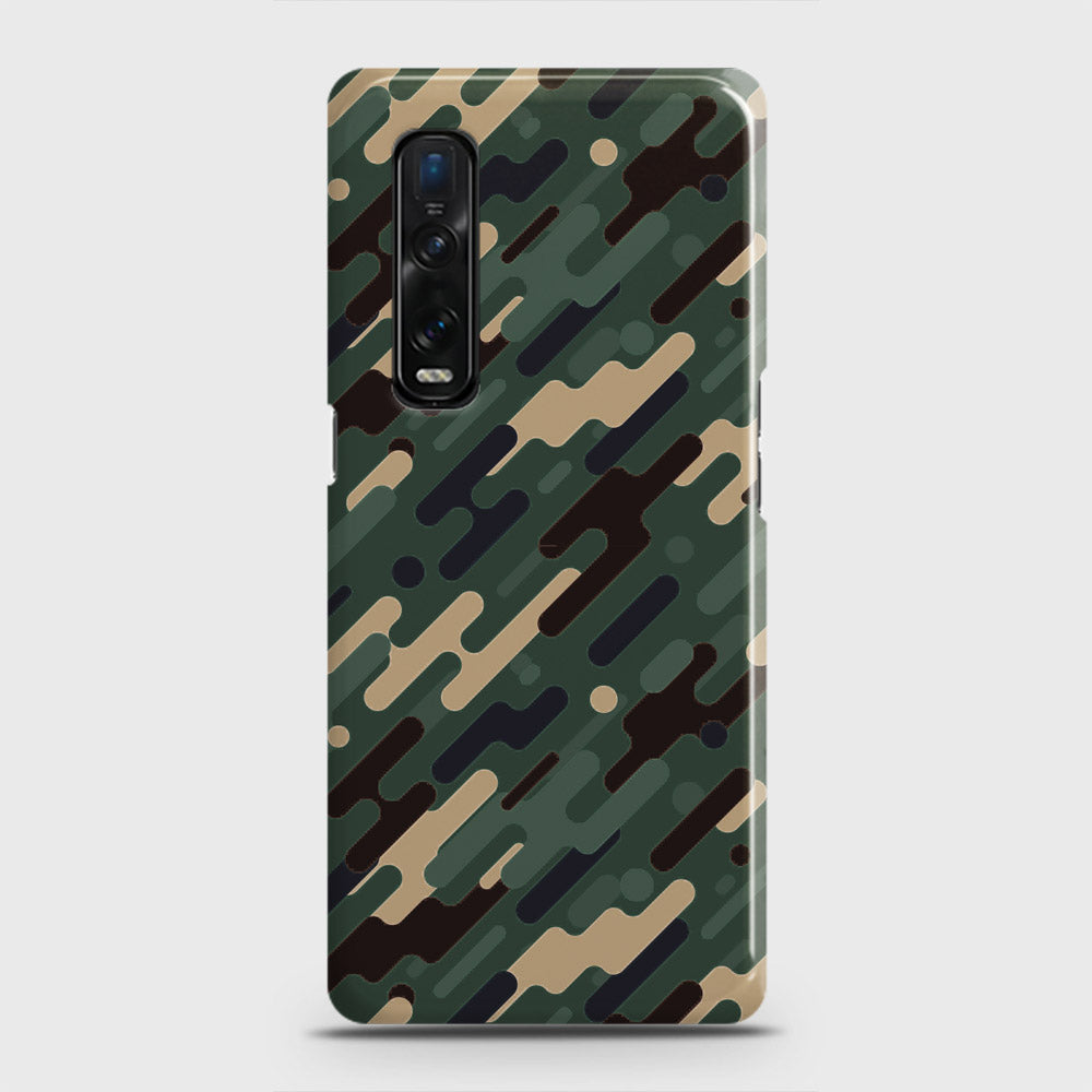 Oppo Find X2 Pro Cover - Camo Series 3 - Light Green Design - Matte Finish - Snap On Hard Case with LifeTime Colors Guarantee