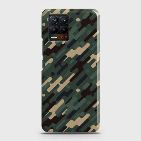 Realme 8 Cover - Camo Series 3 - Light Green Design - Matte Finish - Snap On Hard Case with LifeTime Colors Guarantee