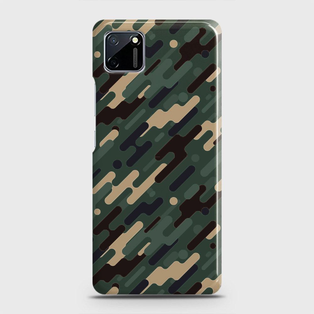 Realme C11 Cover - Camo Series 3 - Light Green Design - Matte Finish - Snap On Hard Case with LifeTime Colors Guarantee