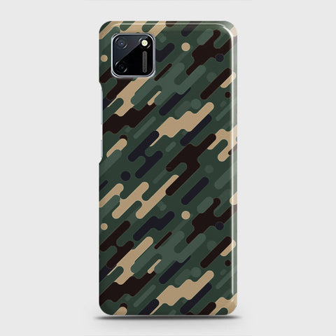 Realme C11 Cover - Camo Series 3 - Light Green Design - Matte Finish - Snap On Hard Case with LifeTime Colors Guarantee