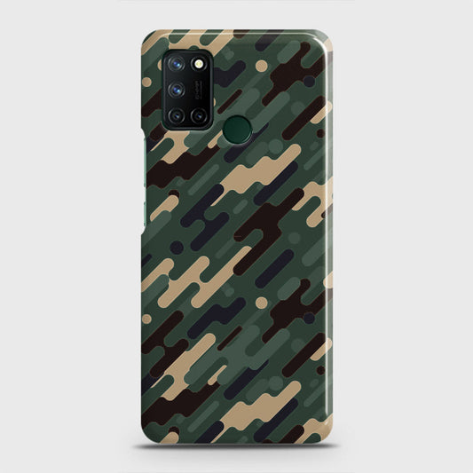 Realme C17 Cover - Camo Series 3 - Light Green Design - Matte Finish - Snap On Hard Case with LifeTime Colors Guarantee