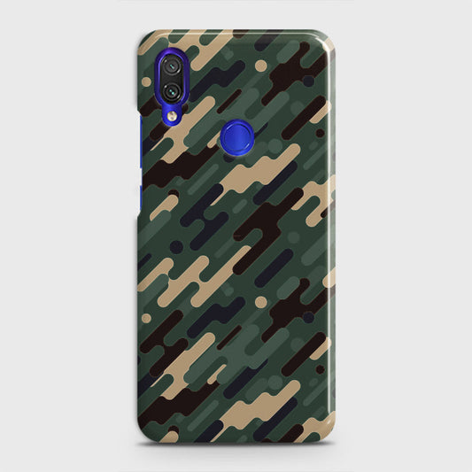 Xiaomi Redmi Note 7 Cover - Camo Series 3 - Light Green Design - Matte Finish - Snap On Hard Case with LifeTime Colors Guarantee