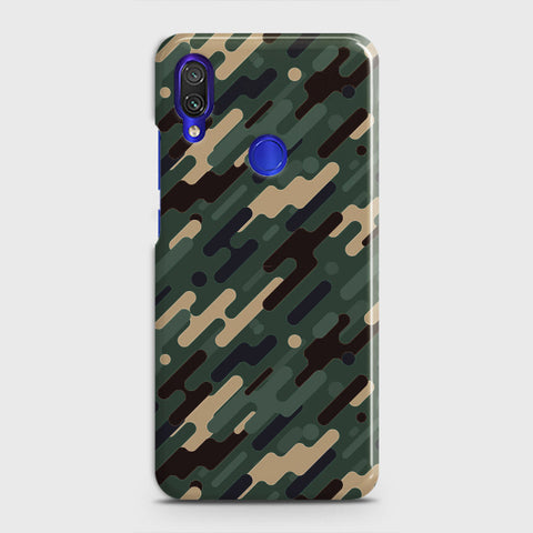 Xiaomi Redmi Note 7 Cover - Camo Series 3 - Light Green Design - Matte Finish - Snap On Hard Case with LifeTime Colors Guarantee