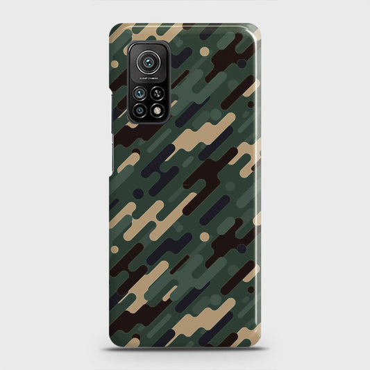 Xiaomi Mi 10T Cover - Camo Series 3 - Light Green Design - Matte Finish - Snap On Hard Case with LifeTime Colors Guarantee