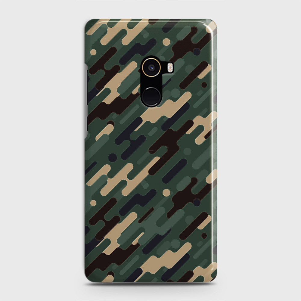 Xiaomi Mi Mix 2 Cover - Camo Series 3 - Light Green Design - Matte Finish - Snap On Hard Case with LifeTime Colors Guarantee