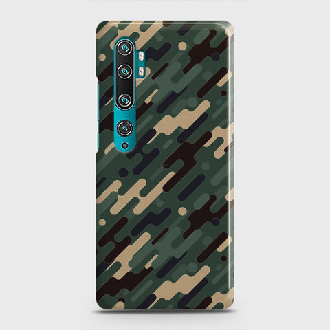 Xiaomi Mi Note 10 Cover - Camo Series 3 - Light Green Design - Matte Finish - Snap On Hard Case with LifeTime Colors Guarantee