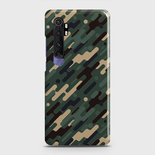 Xiaomi Mi Note 10 Lite Cover - Camo Series 3 - Light Green Design - Matte Finish - Snap On Hard Case with LifeTime Colors Guarantee