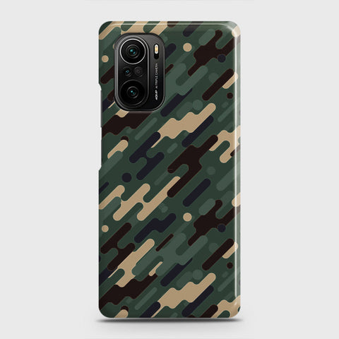 Xiaomi Redmi K40 Cover - Camo Series 3 - Light Green Design - Matte Finish - Snap On Hard Case with LifeTime Colors Guarantee