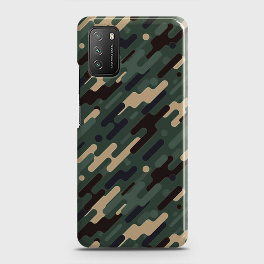 Xiaomi Poco M3 Cover - Camo Series 3 - Light Green Design - Matte Finish - Snap On Hard Case with LifeTime Colors Guarantee