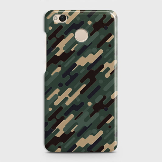 Xiaomi Redmi 4 / 4X Cover - Camo Series 3 - Light Green Design - Matte Finish - Snap On Hard Case with LifeTime Colors Guarantee