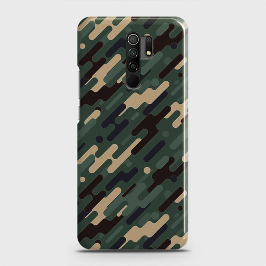 Xiaomi Redmi 9 Prime Cover - Camo Series 3 - Light Green Design - Matte Finish - Snap On Hard Case with LifeTime Colors Guarantee