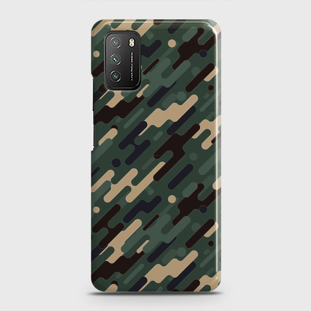 Xiaomi Redmi 9T Cover - Camo Series 3 - Light Green Design - Matte Finish - Snap On Hard Case with LifeTime Colors Guarantee