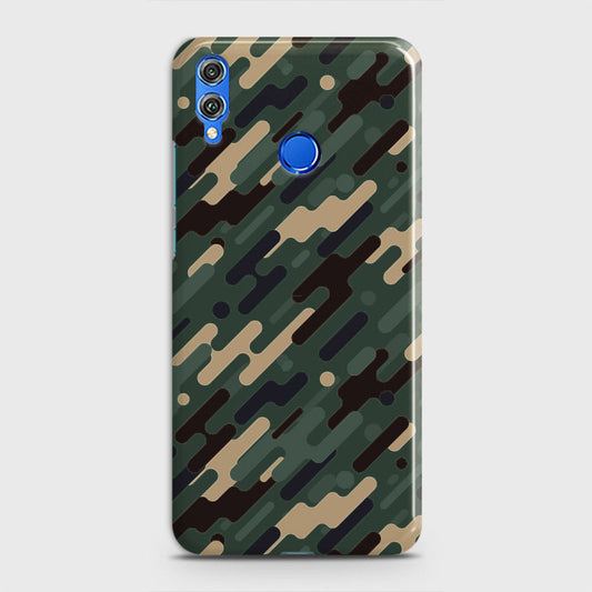 Huawei Honor 8X Cover - Camo Series 3 - Light Green Design - Matte Finish - Snap On Hard Case with LifeTime Colors Guarantee