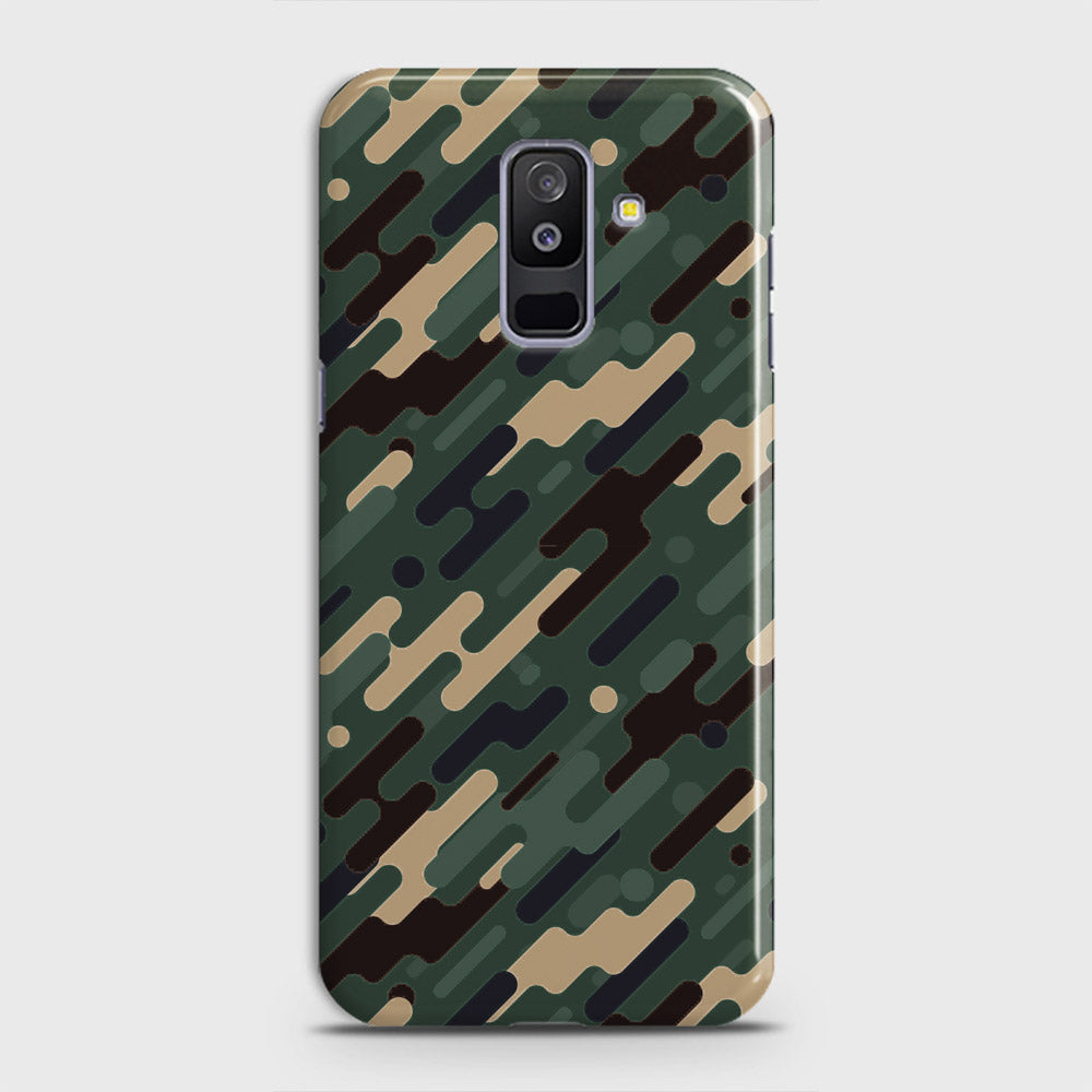 Samsung Galaxy A6 Plus 2018 Cover - Camo Series 3 - Light Green Design - Matte Finish - Snap On Hard Case with LifeTime Colors Guarantee