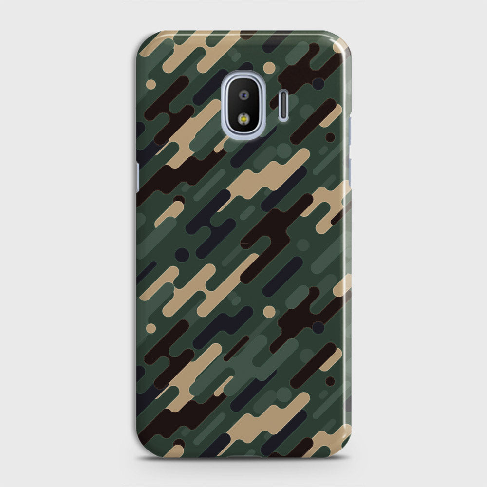 Samsung Galaxy J4 2018 Cover - Camo Series 3 - Light Green Design - Matte Finish - Snap On Hard Case with LifeTime Colors Guarantee