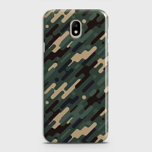 Samsung Galaxy J7 2018 Cover - Camo Series 3 - Light Green Design - Matte Finish - Snap On Hard Case with LifeTime Colors Guarantee