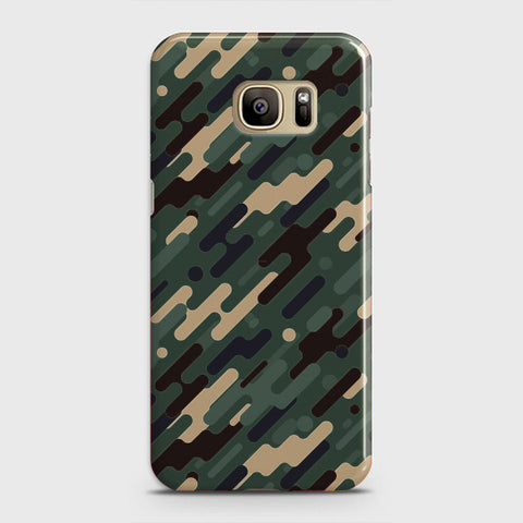 Samsung Galaxy S7 Cover - Camo Series 3 - Light Green Design - Matte Finish - Snap On Hard Case with LifeTime Colors Guarantee