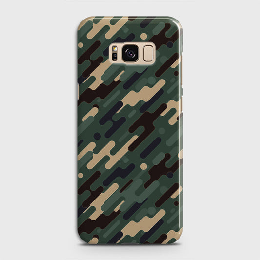 Samsung Galaxy S8 Cover - Camo Series 3 - Light Green Design - Matte Finish - Snap On Hard Case with LifeTime Colors Guarantee