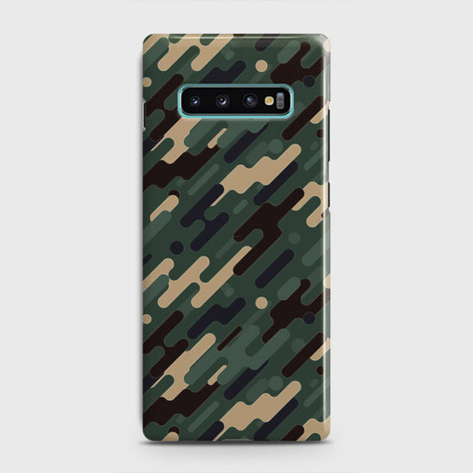 Samsung Galaxy S10 Plus Cover - Camo Series 3 - Light Green Design - Matte Finish - Snap On Hard Case with LifeTime Colors Guarantee