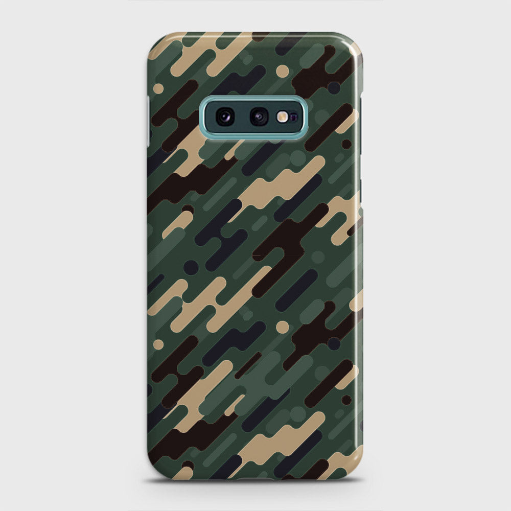 Samsung Galaxy S10e Cover - Camo Series 3 - Light Green Design - Matte Finish - Snap On Hard Case with LifeTime Colors Guarantee