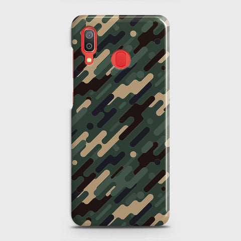 Samsung Galaxy A30 Cover - Camo Series 3 - Light Green Design - Matte Finish - Snap On Hard Case with LifeTime Colors Guarantee