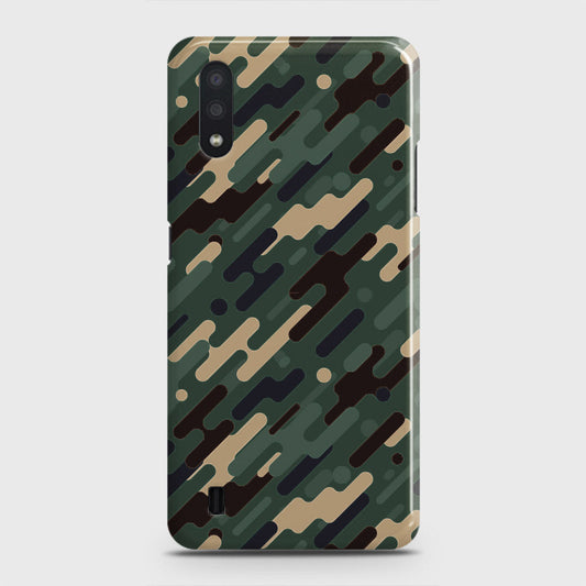 Samsung Galaxy A01 Cover - Camo Series 3 - Light Green Design - Matte Finish - Snap On Hard Case with LifeTime Colors Guarantee