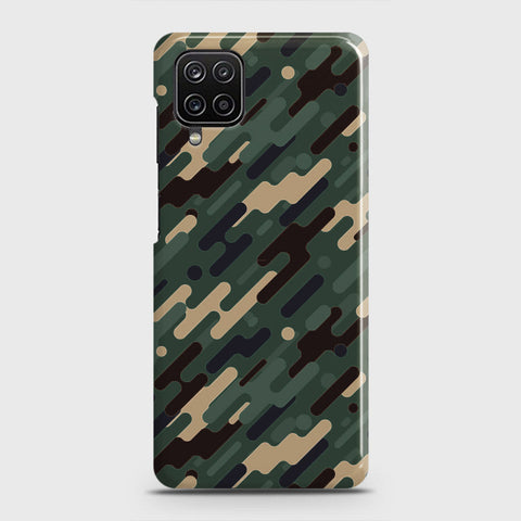 Samsung Galaxy A12 Cover - Camo Series 3 - Light Green Design - Matte Finish - Snap On Hard Case with LifeTime Colors Guarantee