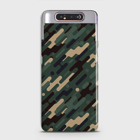 Samsung Galaxy A80 Cover - Camo Series 3 - Light Green Design - Matte Finish - Snap On Hard Case with LifeTime Colors Guarantee