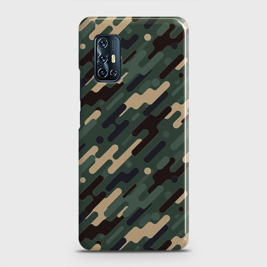 Vivo V17 Cover - Camo Series 3 - Light Green Design - Matte Finish - Snap On Hard Case with LifeTime Colors Guarantee