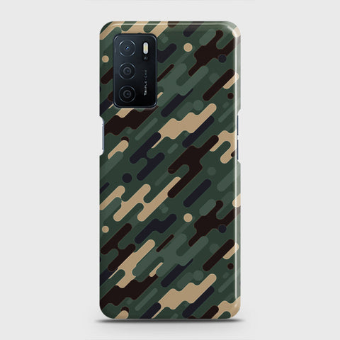 Oppo A16 Cover - Camo Series 3 - Light Green Design - Matte Finish - Snap On Hard Case with LifeTime Colors Guarantee