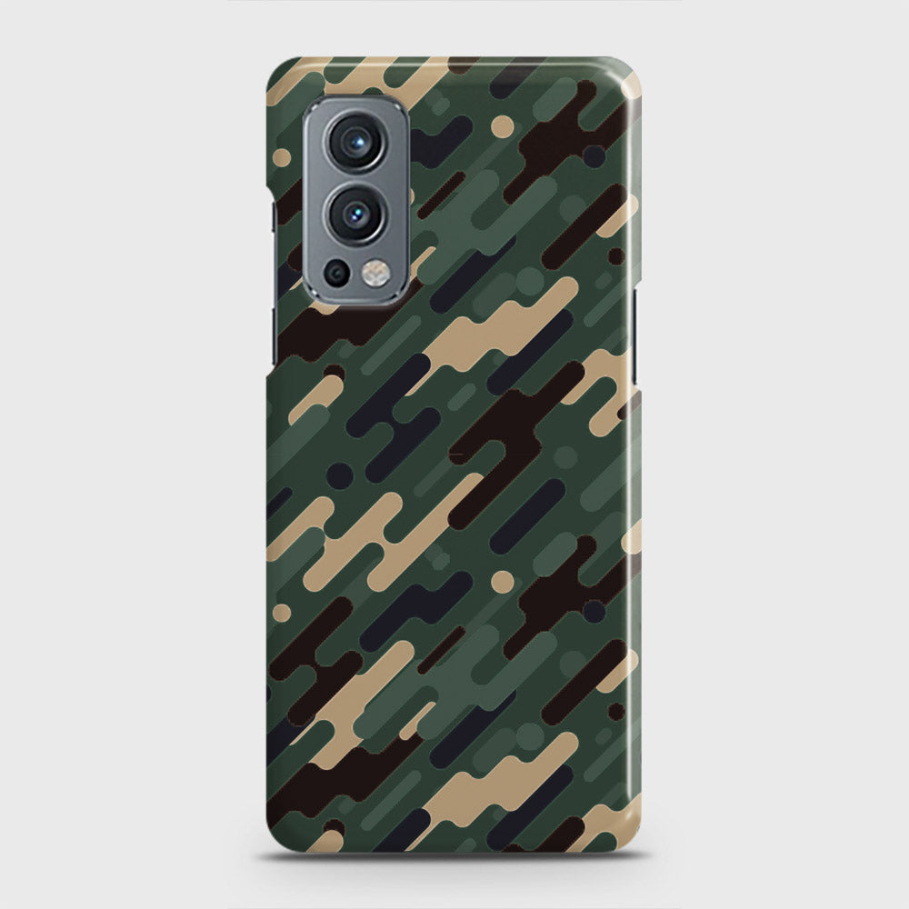 OnePlus Nord 2 Cover - Camo Series 3 - Light Green Design - Matte Finish - Snap On Hard Case with LifeTime Colors Guarantee