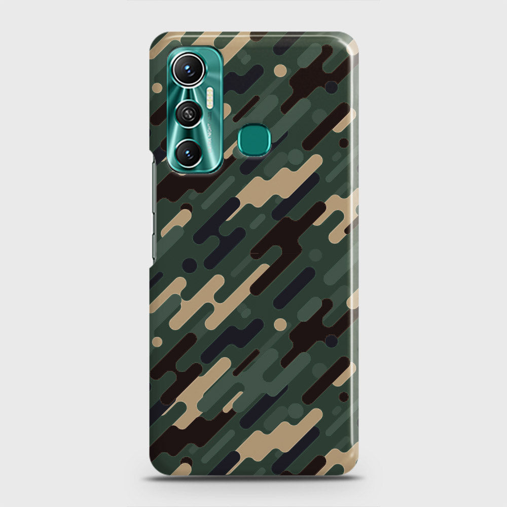 Infinix Hot 11 Cover - Camo Series 3 - Light Green Design - Matte Finish - Snap On Hard Case with LifeTime Colors Guarantee