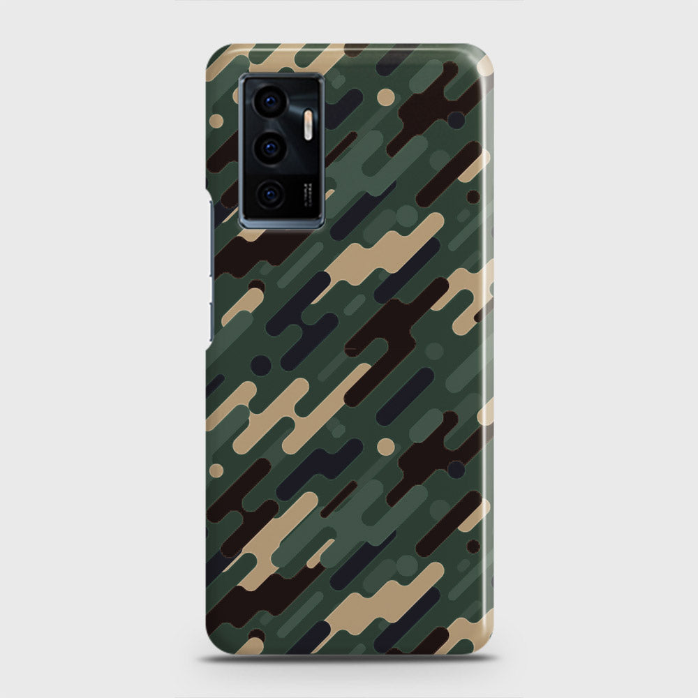 Vivo V23e Cover - Camo Series 3 - Light Green Design - Matte Finish - Snap On Hard Case with LifeTime Colors Guarantee