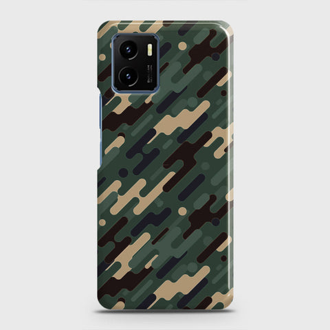 Vivo Y15s Cover - Camo Series 3 - Light Green Design - Matte Finish - Snap On Hard Case with LifeTime Colors Guarantee