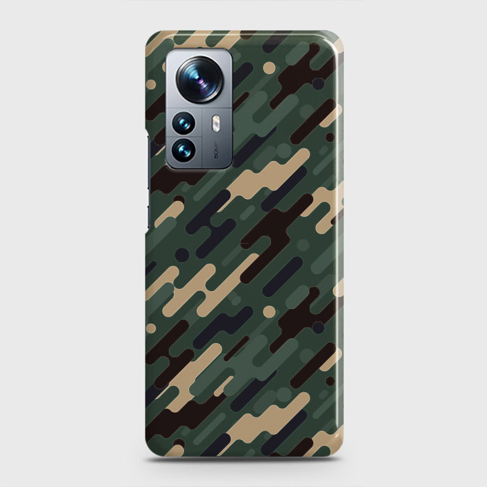 Xiaomi 12 Cover - Camo Series 3 - Light Green Design - Matte Finish - Snap On Hard Case with LifeTime Colors Guarantee (Fast Delivery)