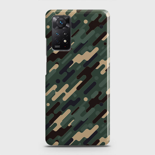 Xiaomi Redmi Note 11 Cover - Camo Series 3 - Light Green Design - Matte Finish - Snap On Hard Case with LifeTime Colors Guarantee