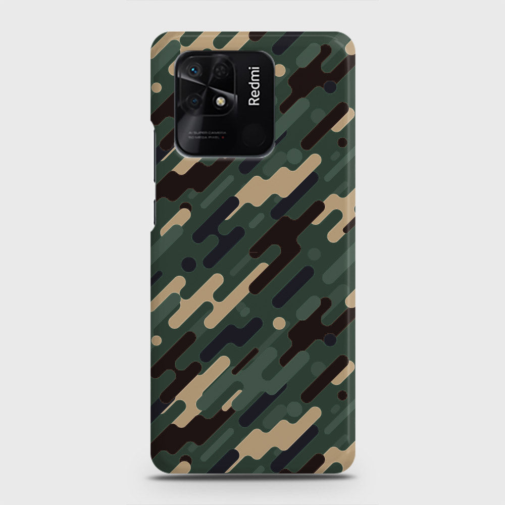 Xiaomi Redmi 10C Cover - Camo Series 3 - Light Green Design - Matte Finish - Snap On Hard Case with LifeTime Colors Guarantee