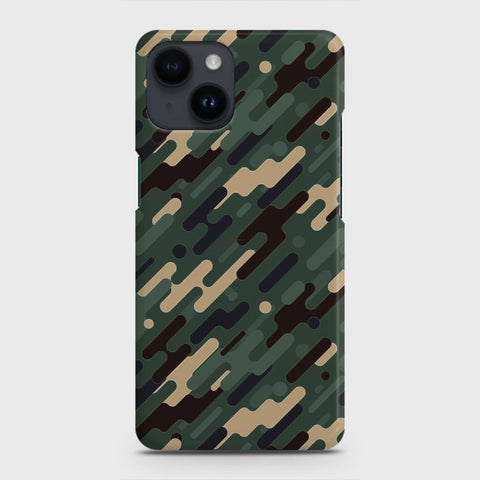 iPhone 14 Cover - Camo Series 3 - Light Green Design - Matte Finish - Snap On Hard Case with LifeTime Colors Guarantee