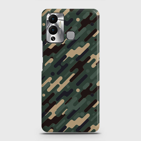 Infinix Hot 12 Play Cover - Camo Series 3 - Light Green Design - Matte Finish - Snap On Hard Case with LifeTime Colors Guarantee