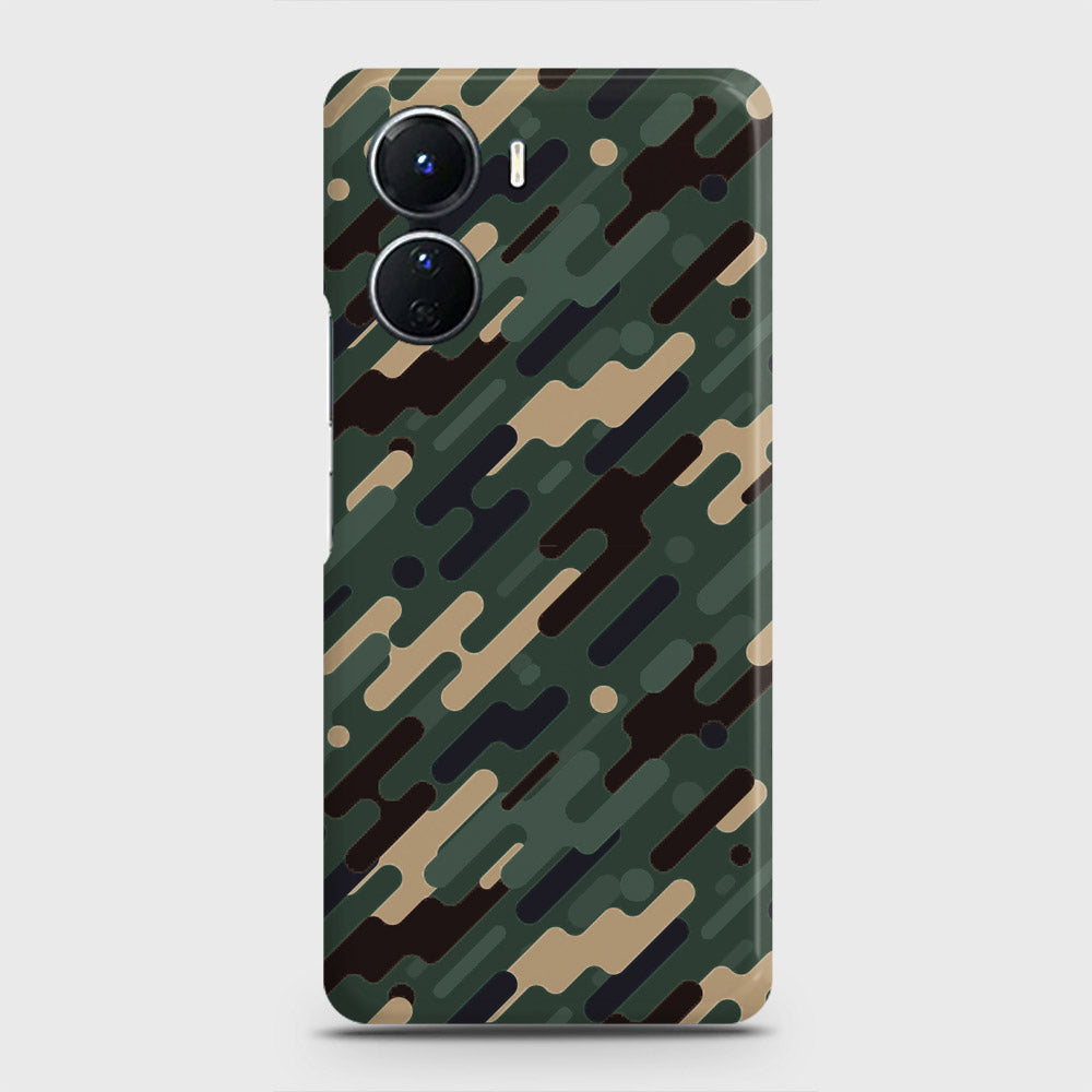 Vivo Y16 Cover - Camo Series 3 - Light Green Design - Matte Finish - Snap On Hard Case with LifeTime Colors Guarantee