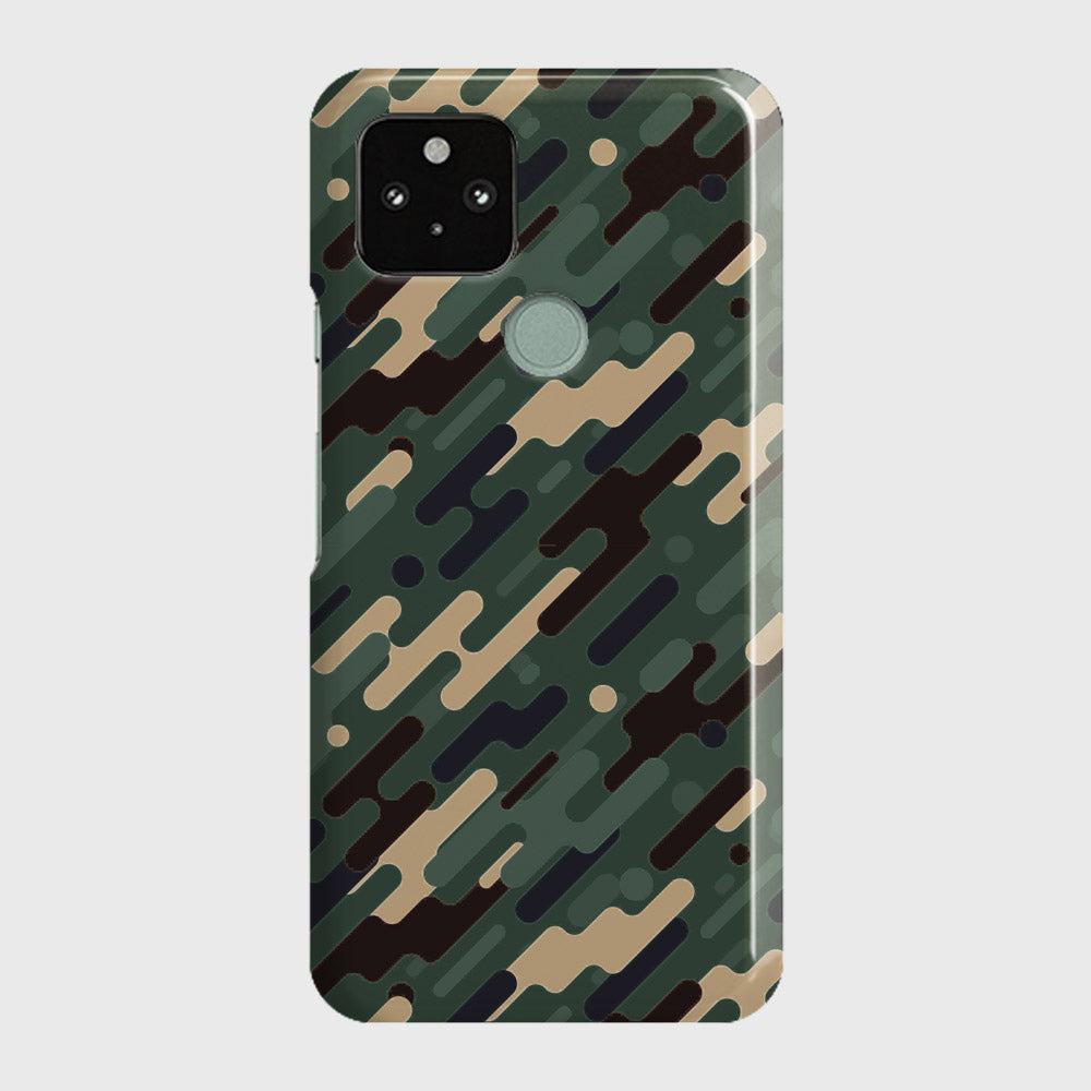 Google Pixel 5 XL Cover - Camo Series 3 - Light Green Design - Matte Finish - Snap On Hard Case with LifeTime Colors Guarantee