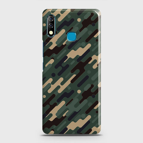 Tecno Camon 12 Cover - Camo Series 3 - Light Green Design - Matte Finish - Snap On Hard Case with LifeTime Colors Guarantee