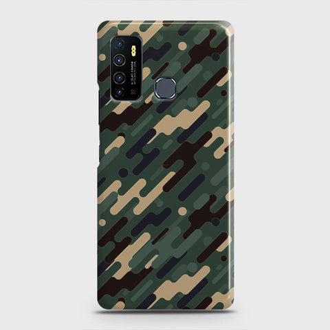 Infinix Hot 9 Pro Cover - Camo Series 3 - Light Green Design - Matte Finish - Snap On Hard Case with LifeTime Colors Guarantee