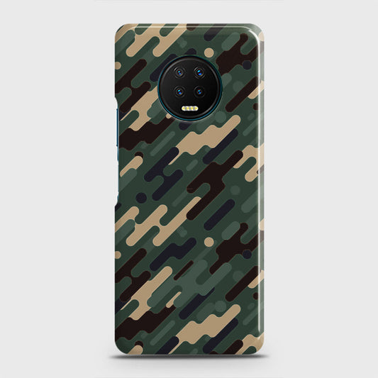 Infinix Note 7 Cover - Camo Series 3 - Light Green Design - Matte Finish - Snap On Hard Case with LifeTime Colors Guarantee