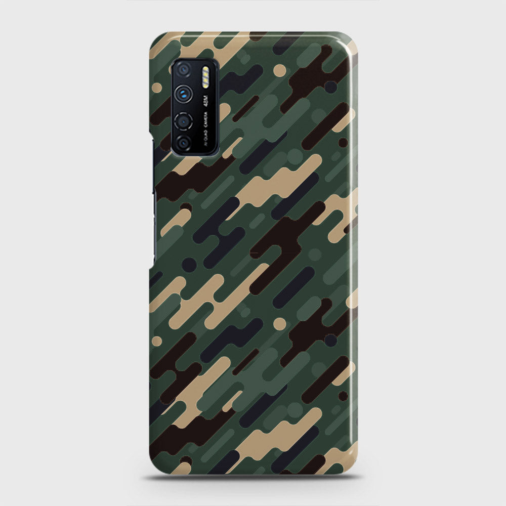 Infinix Note 7 Lite Cover - Camo Series 3 - Light Green Design - Matte Finish - Snap On Hard Case with LifeTime Colors Guarantee