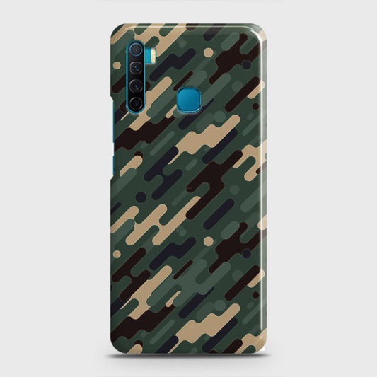 Infinix S5 - Camo Series 3 - Light Green Design - Matte Finish - Snap On Hard Case with LifeTime Colors Guarantee