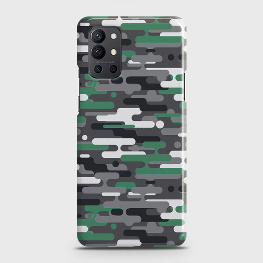 OnePlus 9R  Cover - Camo Series 2 - Green & Grey Design - Matte Finish - Snap On Hard Case with LifeTime Colors Guarantee