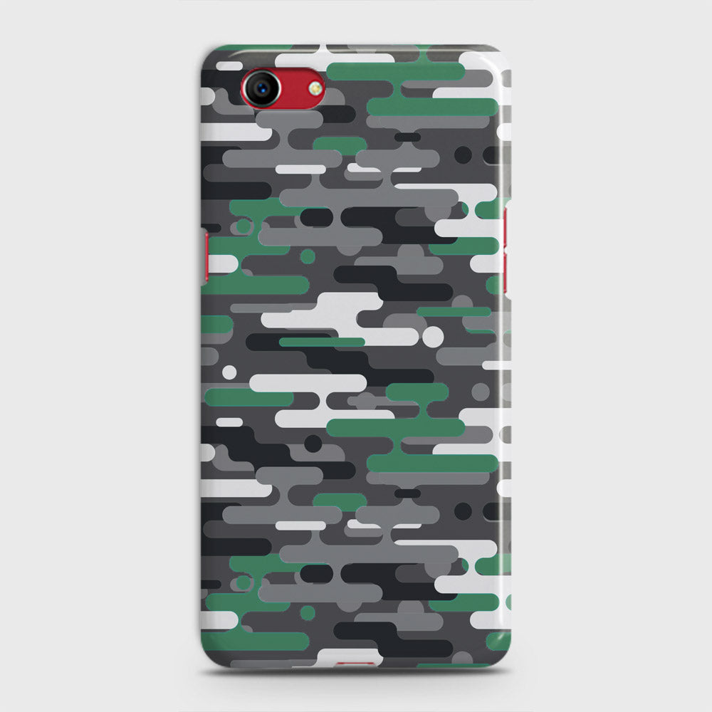 Oppo A1k  Cover - Camo Series 2 - Green & Grey Design - Matte Finish - Snap On Hard Case with LifeTime Colors Guarantee