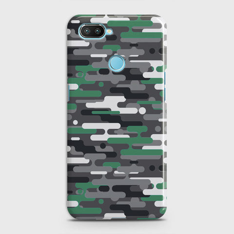 Realme 2 Cover - Camo Series 2 - Green & Grey Design - Matte Finish - Snap On Hard Case with LifeTime Colors Guarantee