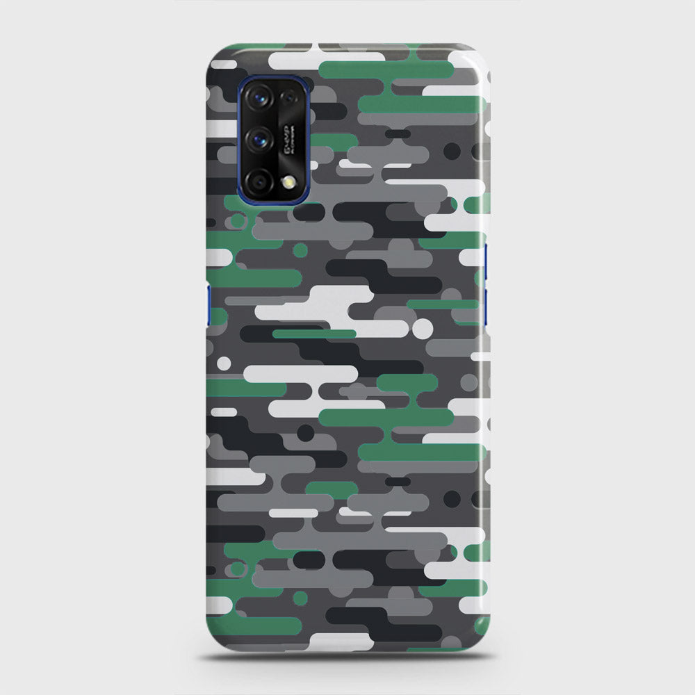 Realme 7 Pro Cover - Camo Series 2 - Green & Grey Design - Matte Finish - Snap On Hard Case with LifeTime Colors Guarantee